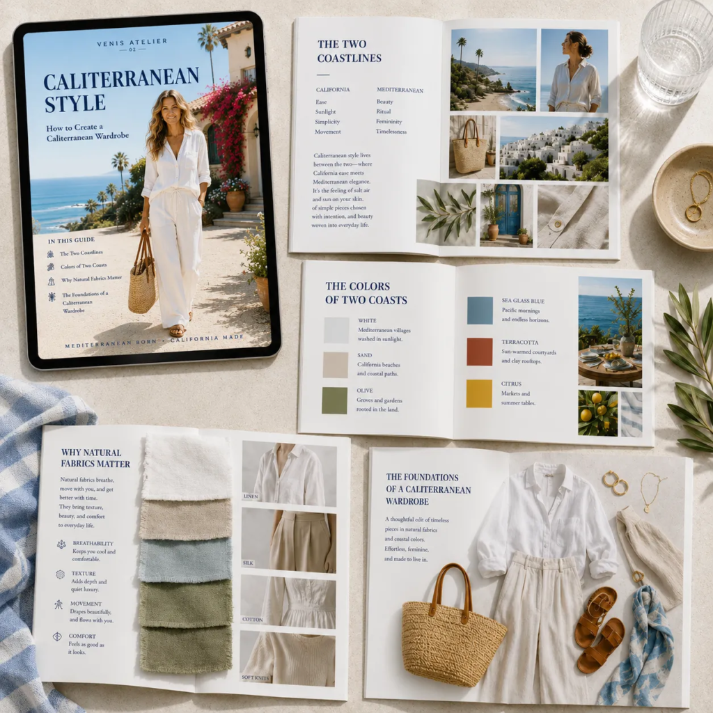 Caliterranean Style → the woman and wardrobe are the hero
