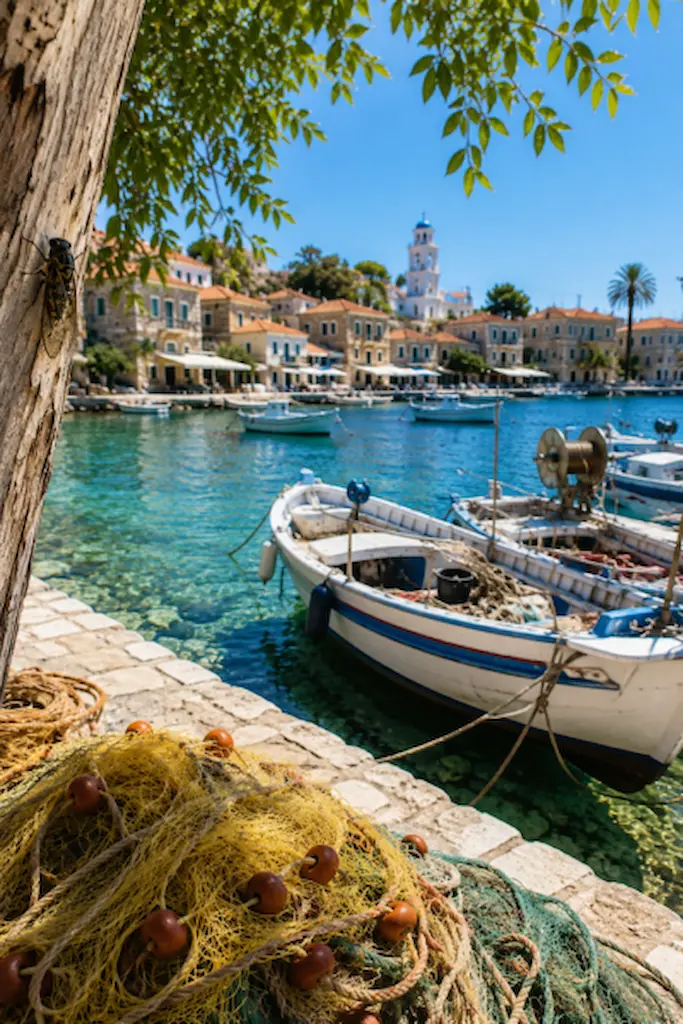 Fishing boats in the Chios Harbor