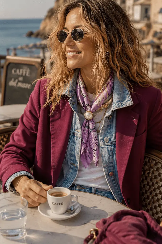 caliterranean scarf cafe