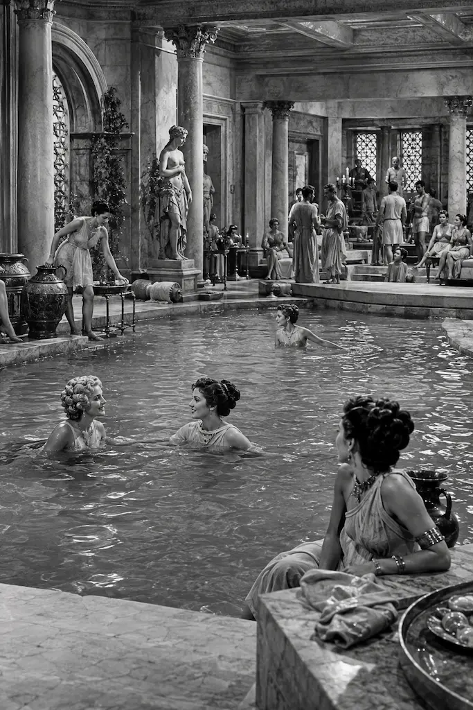 ancient roman public baths social life