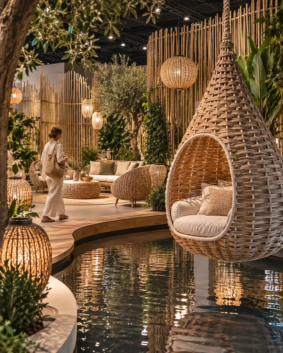 Design fair hanging chair scene